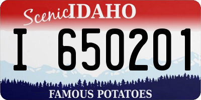 ID license plate I650201