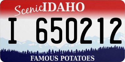 ID license plate I650212