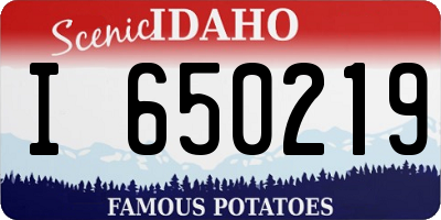 ID license plate I650219