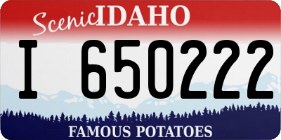 ID license plate I650222