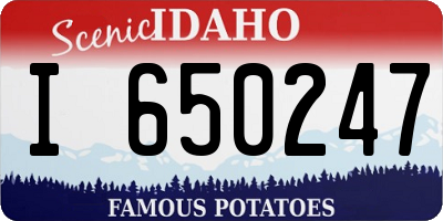 ID license plate I650247