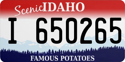 ID license plate I650265