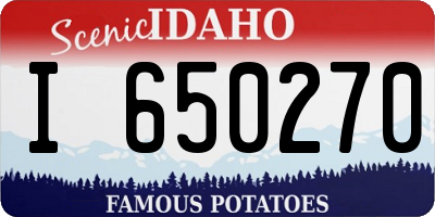 ID license plate I650270