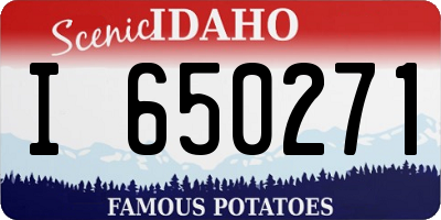 ID license plate I650271