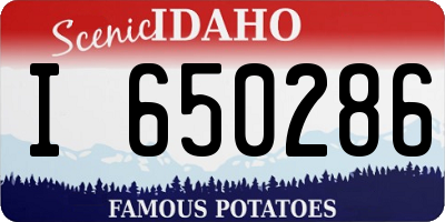 ID license plate I650286