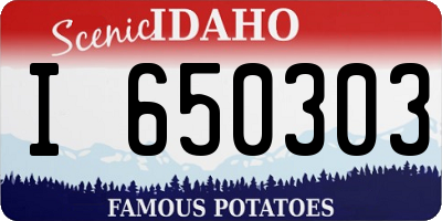 ID license plate I650303
