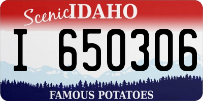ID license plate I650306