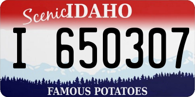 ID license plate I650307
