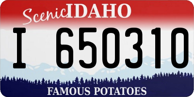 ID license plate I650310