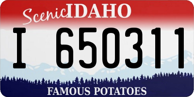ID license plate I650311