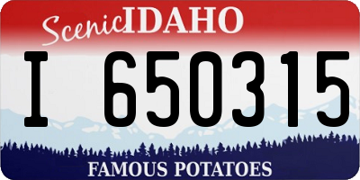 ID license plate I650315