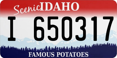 ID license plate I650317