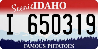 ID license plate I650319