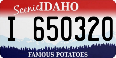 ID license plate I650320