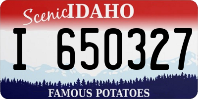 ID license plate I650327