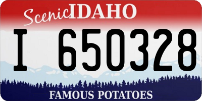 ID license plate I650328