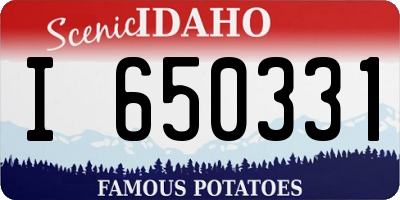 ID license plate I650331