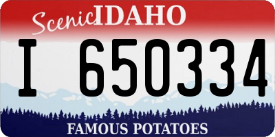 ID license plate I650334