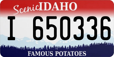ID license plate I650336