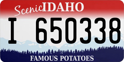 ID license plate I650338
