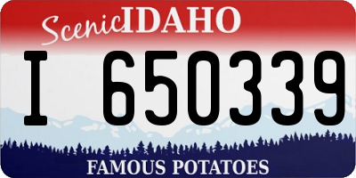 ID license plate I650339