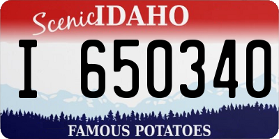 ID license plate I650340