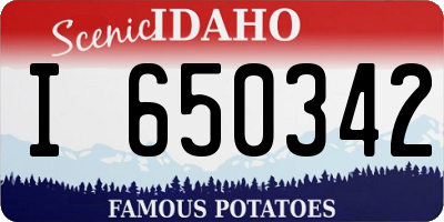 ID license plate I650342