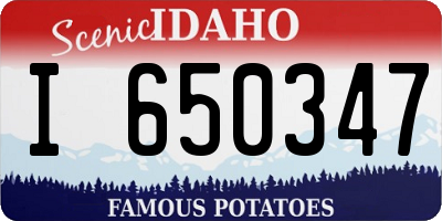 ID license plate I650347