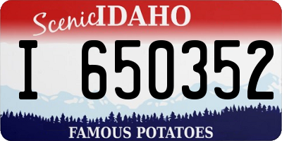 ID license plate I650352