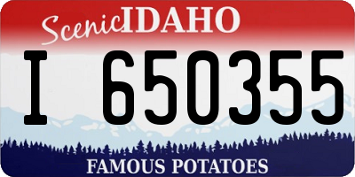 ID license plate I650355