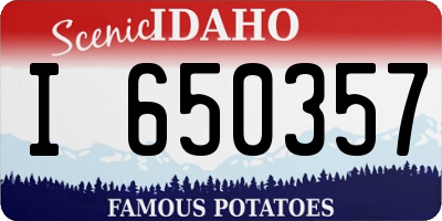 ID license plate I650357