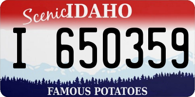 ID license plate I650359