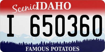 ID license plate I650360