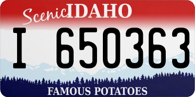 ID license plate I650363