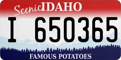 ID license plate I650365