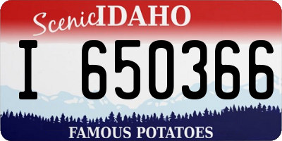 ID license plate I650366