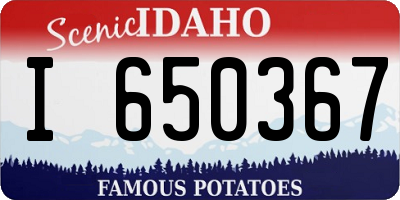 ID license plate I650367
