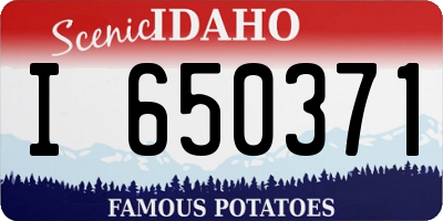 ID license plate I650371