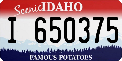 ID license plate I650375