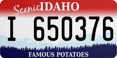 ID license plate I650376