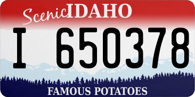 ID license plate I650378