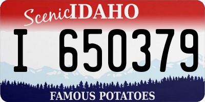 ID license plate I650379