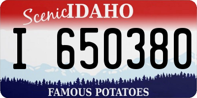 ID license plate I650380