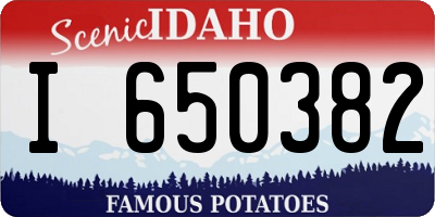 ID license plate I650382