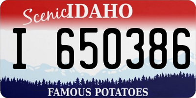 ID license plate I650386