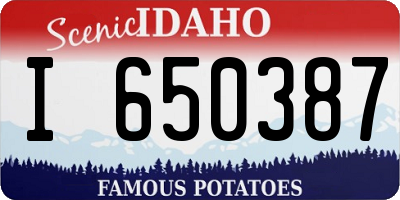 ID license plate I650387