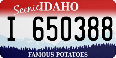 ID license plate I650388