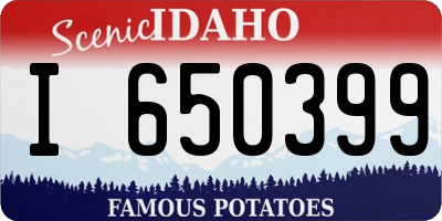 ID license plate I650399