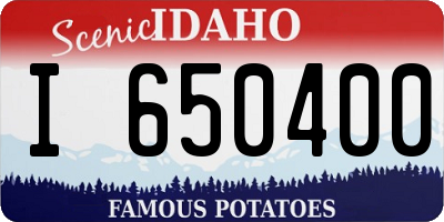 ID license plate I650400