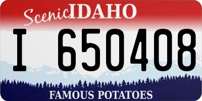 ID license plate I650408